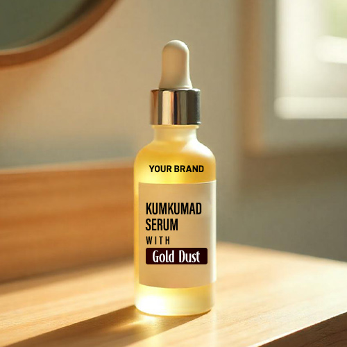 Kumkumad serum with gold dust