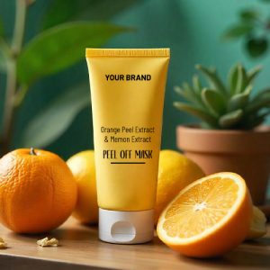 Orange peel extract and lemon extract peel off mask