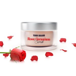 Rose geranium scrub