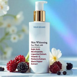 Skin Whitening Face Wash with Kojic AcidNicotinamideLiquorice ExtractVitamin EMulberry ExtractBlack Pepper Extract