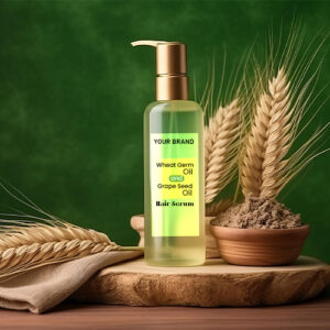 Wheat germ oil and grape seed oil hair serum